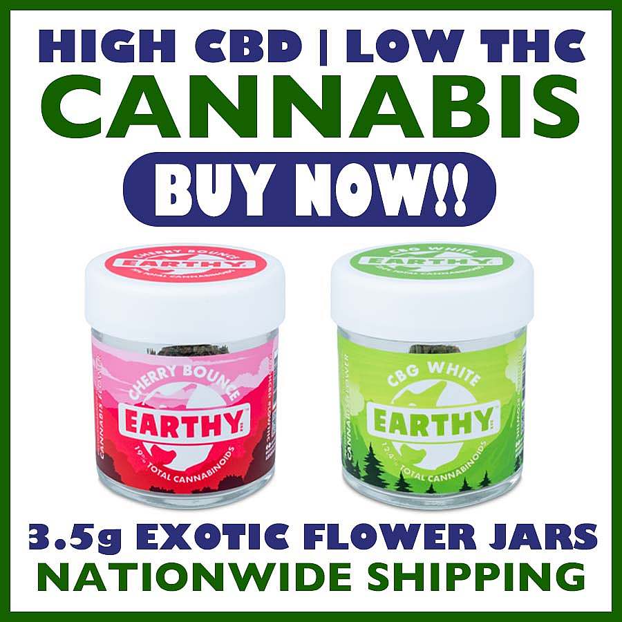 Earthy Now High CBD Low THC Cannabis flower