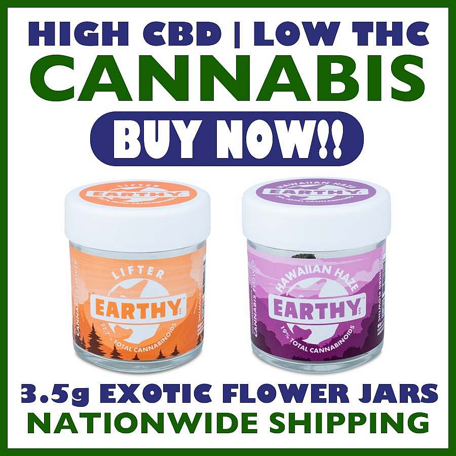 Earthy Now High CBD Low THC Cannabis flower