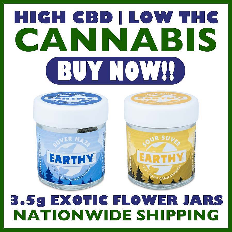 Earthy Now High CBD Low THC Cannabis flower
