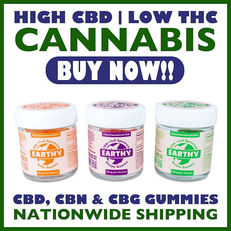 Earthy Now High CBD CBG CBN Low THC Gummies. Best cannabis products for sex