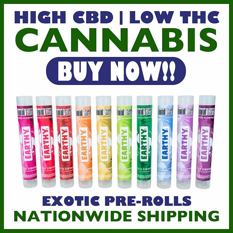 Earthy Now High CBD Low THC Cannabis CBD Pre-Rolls