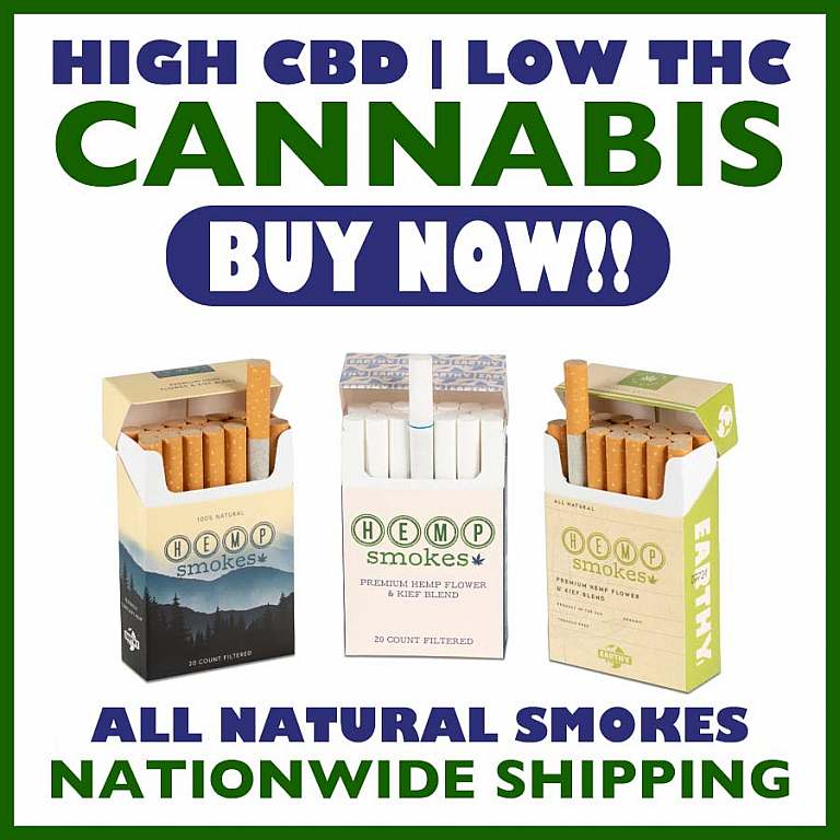 Earthy Now High CBD Low THC Cannabis Smokes CBD cigarettes