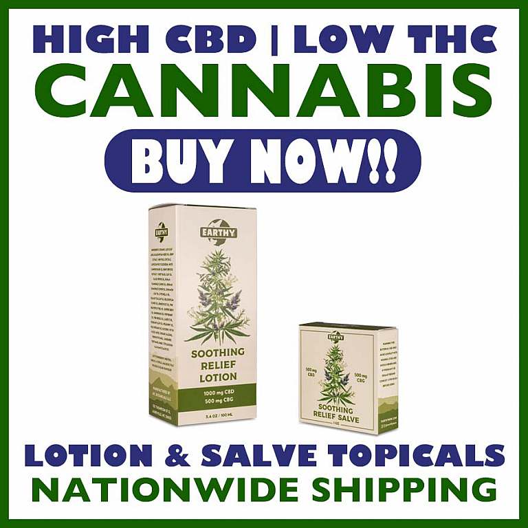 Earthy Now High CBD Low THC Cannabis Soothing Topicals