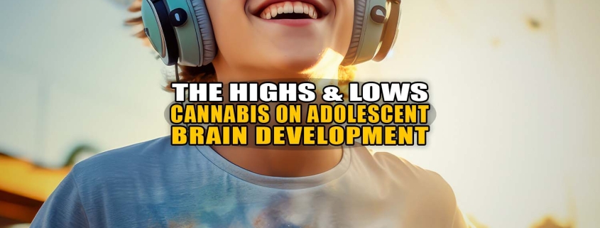 Teenager is blissful listening to headphones. The Highs and Lows of Cannabis on Adolescent Brain Development - Earthy Now